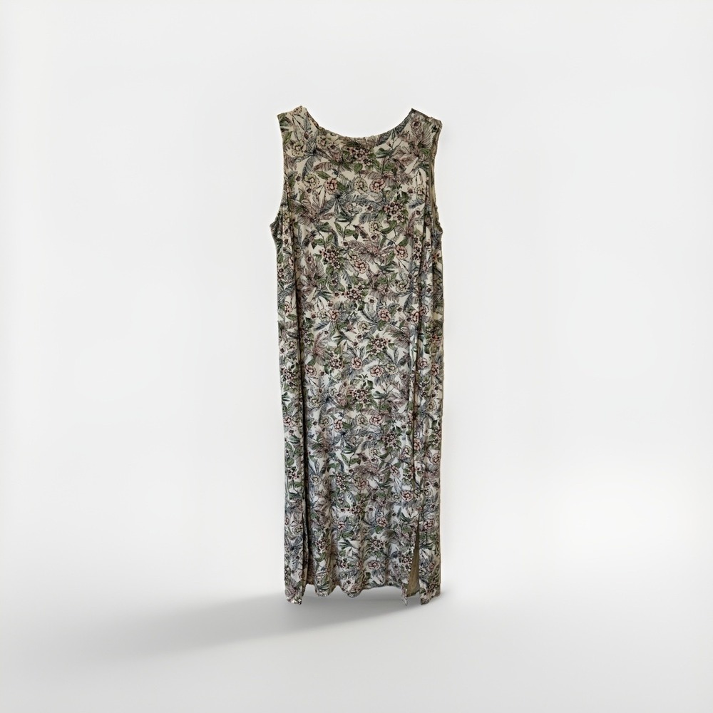 J.‎ Jill Floral Hummingbird Wearever Tank Maxi Dress Women XL Multi Sleeveless